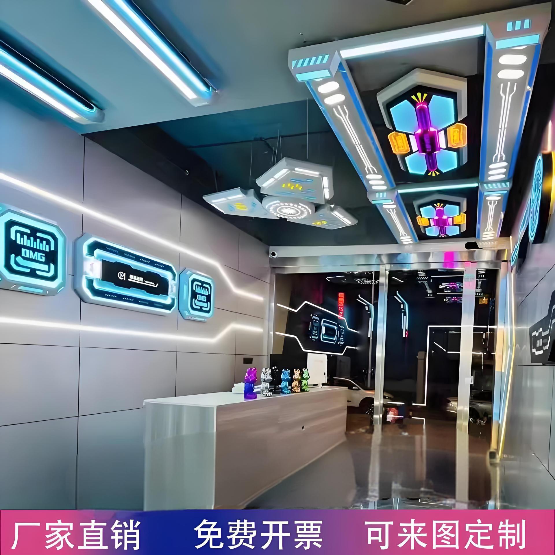 Módulo de modelado de iluminación de café en línea Iluminación de atmósfera Juegos de la ciudad Sala de juegos Lámpara de forma especial KTV Lámpara decorativa de atmósfera personalizada