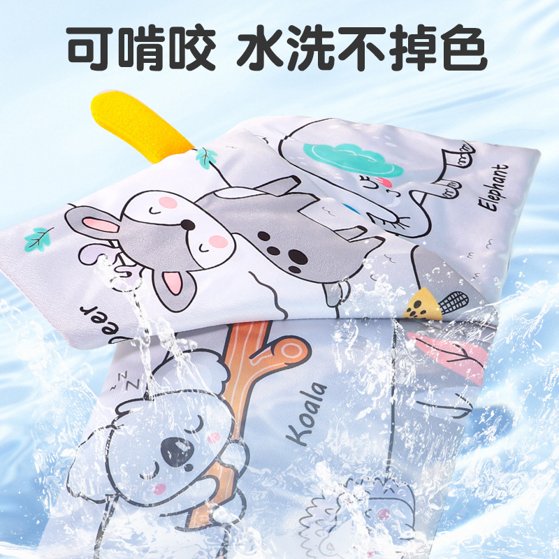 Libro de tela para bebés Libro de tela visual de cola de animal gris y blanco, el bebé no se rasga, puede morder el libro de tela tridimensional, juguete cognitivo