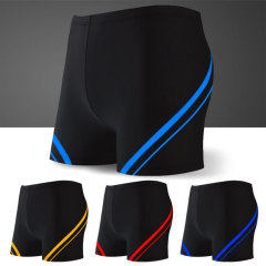 Men's Nylon Swim Trunks Straight Leg Swim Trunks Men's Swimwear Waterproof High Elastic Beach Shorts Hot Spring Vacation Swim Gear