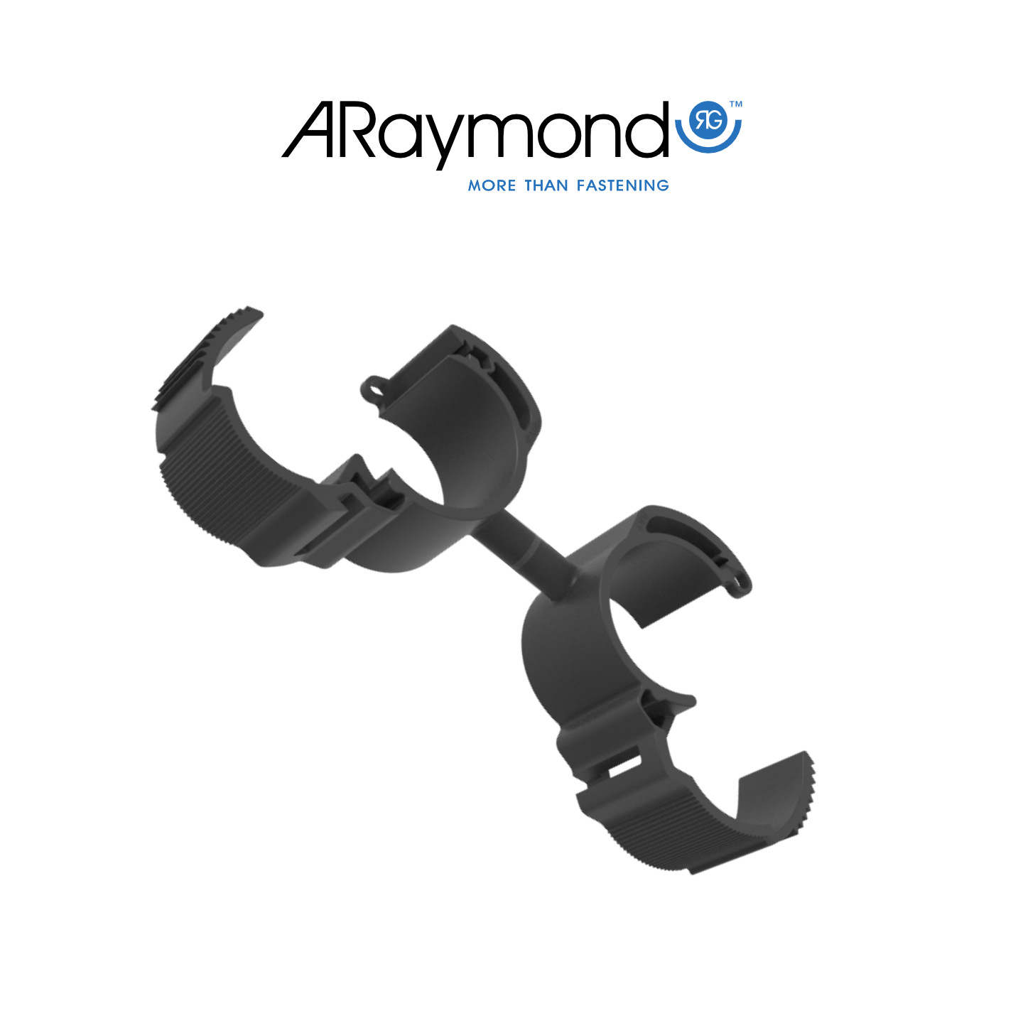 阿雷蒙批发尼龙双管夹旋转管卡 汽车水管固定双管管夹