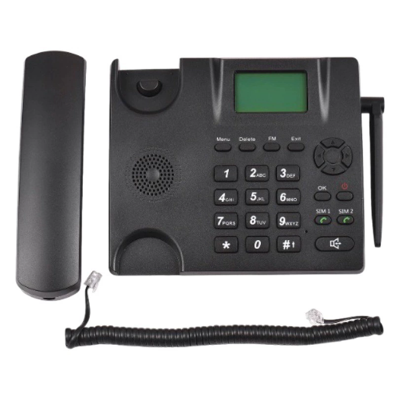 GSM беспроводной карточный телефон SIM двойная карта бизнес-домашний фиксированный телефон FM-радио поддерживает несколько языков