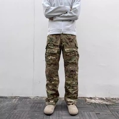 跨境AUTICUP军鸟迷彩gen2多口袋可调节工装伞兵裤美式微喇长裤飞