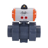 Пневматический пластиковый шаровой кран Пневматический шаровой кран из ПВХ Пневматический шаровой кран из ХПВХ Пневматический шаровой кран из ПВДФ ПП