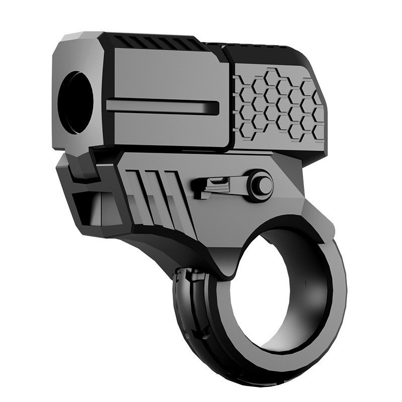国境を越えた子供の漫画の指のおもちゃの銃ミニリングランチャーカートリッジリリースソフト弾丸銃減圧小型ピストル|undefined
