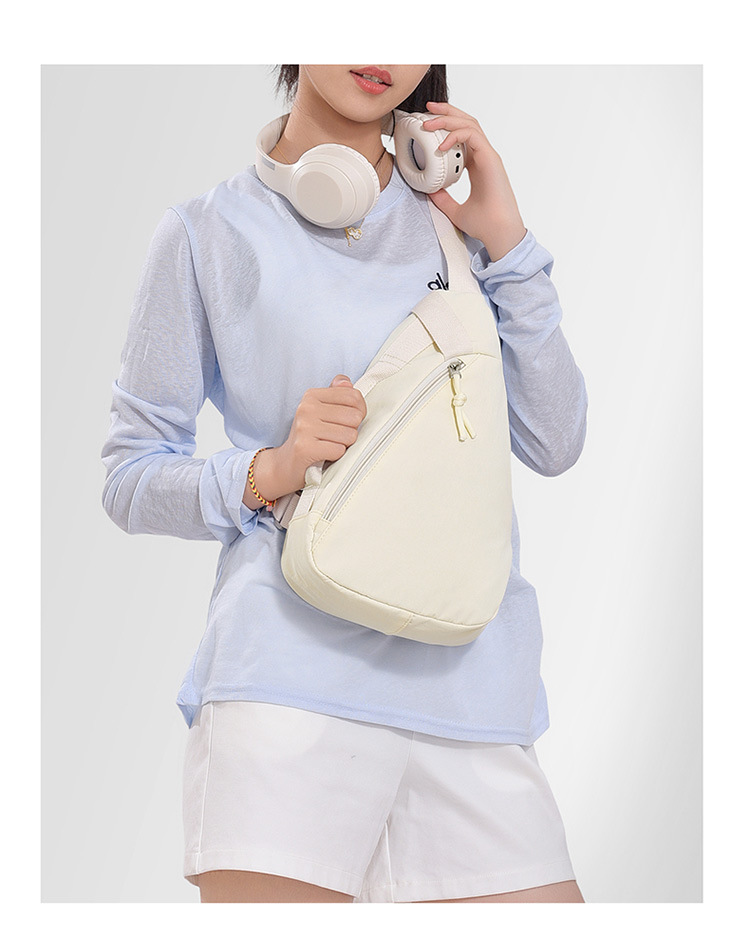 Chest bag, shoulder bag, shopping, travel, cycling, sports, solid color crossbody phone bag for women, daily use small bag, niche design.