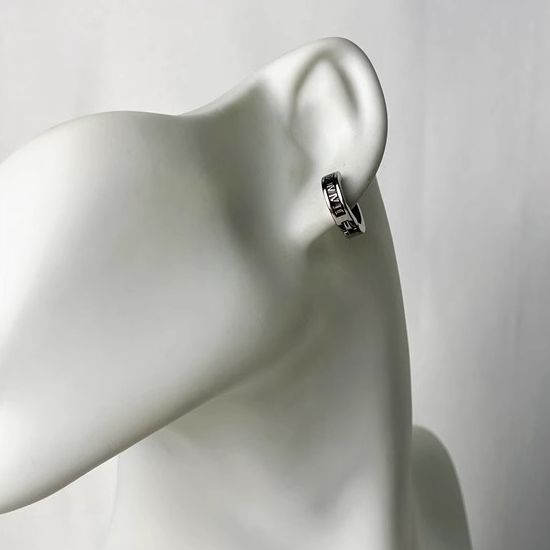 Cool Men’s Stud Earrings. Minimalist Street & Punk Style, Ideal For Casual, Party & Daily Wear. Made Of 316L Stainless Steel, Hypoallergenic, Nickel-_voghion.com