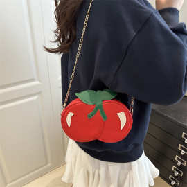 夏季时尚可爱樱桃包包女2025新款甜酷夏季单肩包樱桃斜挎水果包包