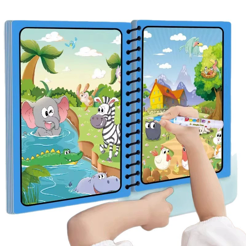 Book with pictures, coloring book, toy for boys and girls for kindergarten, graffiti
