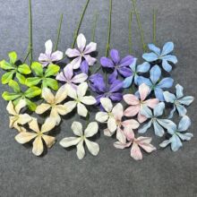 仿真3头火焰兰假花绢花婚庆地排花装饰家居摄影装饰摆件
