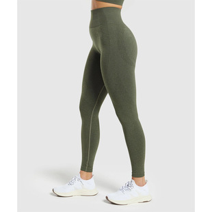 Cross-border seamless knitted hip high waist solid color yoga pants sports running shark fitness yoga pants hip fitness