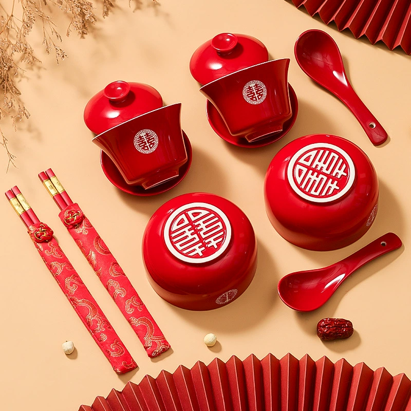 Heytea Tea Cup Wedding Set Wedding Changes A pair of red cups and tea sets wedding supplies
