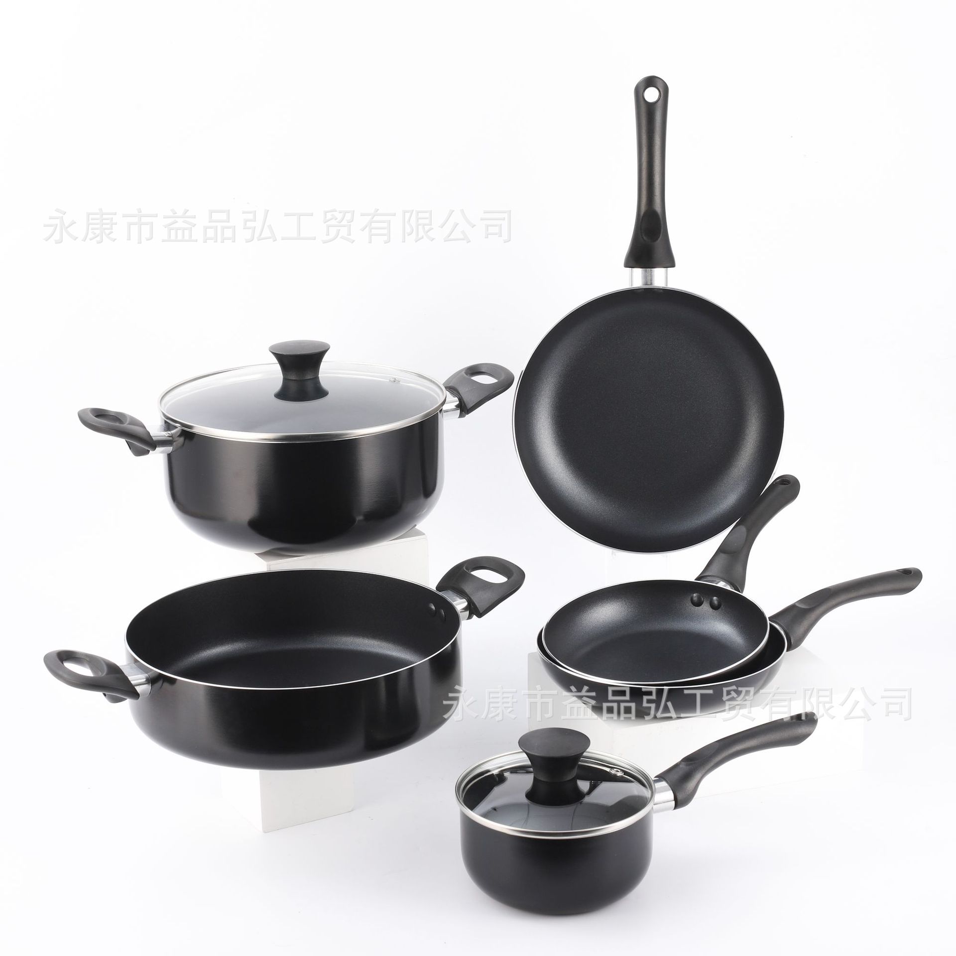 Fábrica de suministro directo de aluminio antiadherente conjunto de cocina compuesto fondo de cocina de gas horno electromagnético conjunto de cocina conjunto de cocina transfronterizo conjunto de cocina
