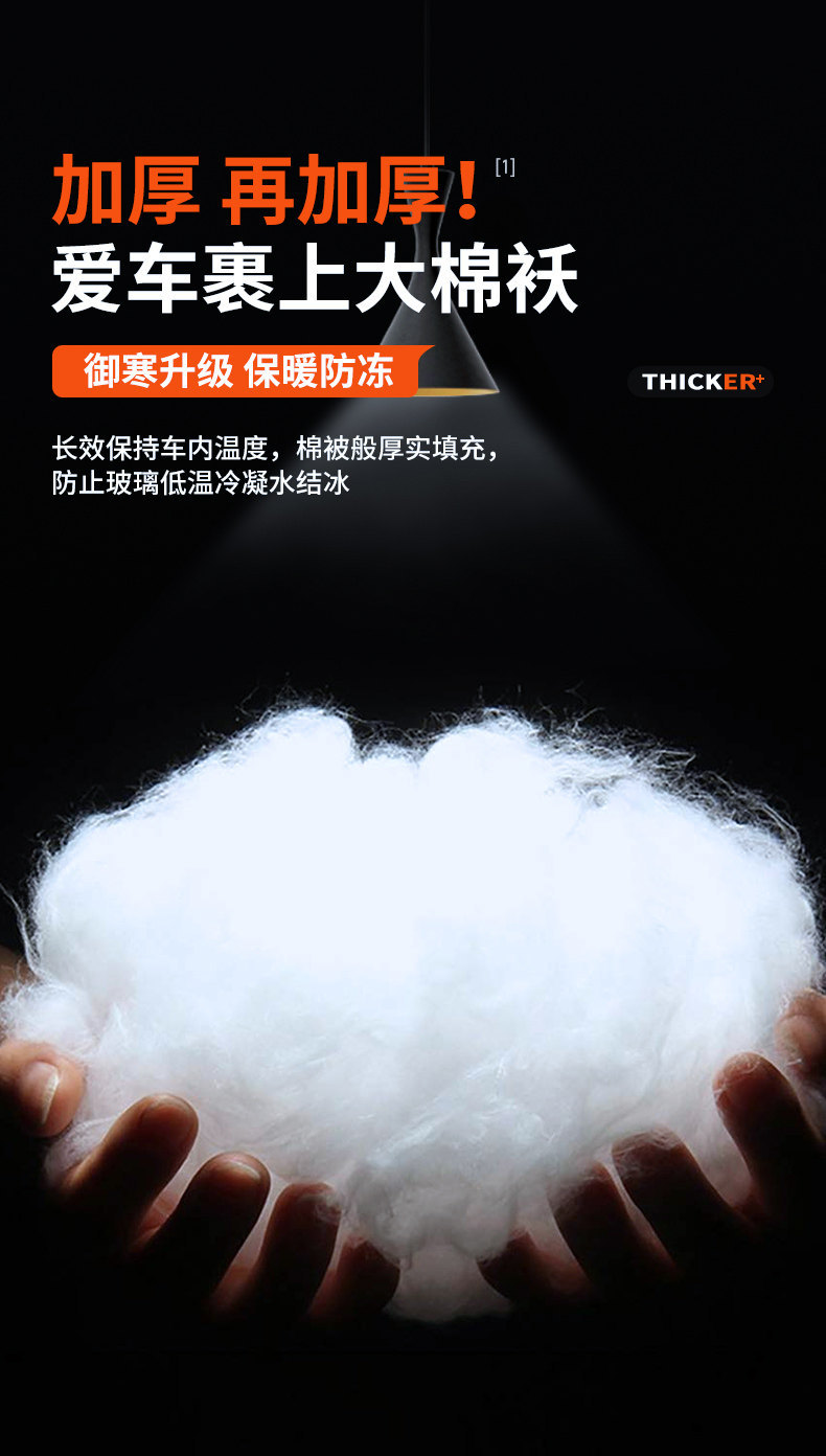 Universal Car Cover for Winter, Snow Protection, Anti-Freeze Cover for Front Windshield, Anti-Snow and Anti-Frost Cover, Thickened for Winter