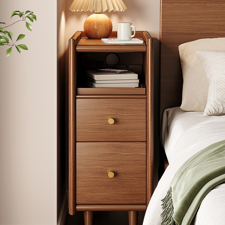 Mesita de noche de madera maciza pequeño 30cm ultra estrecho gabinete hogar dormitorio 20cm mesita de noche ultra estrecho brecha gabinete