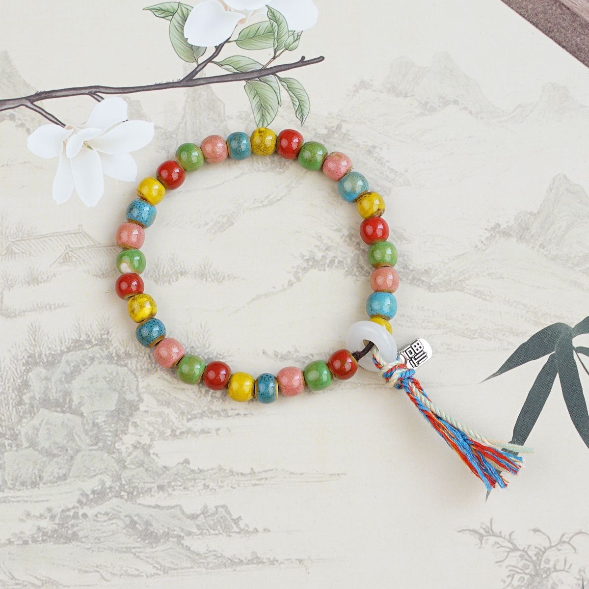 Pulsera de Cerámica para Mujer Hecho a Mano Diseño de Gato image 213