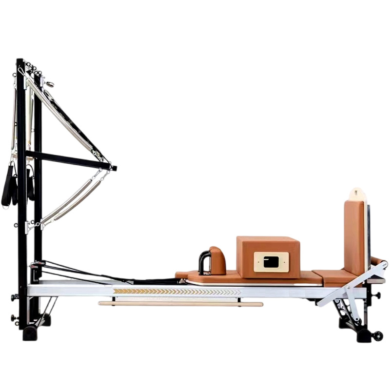 Pilates cama central semi-elevada comercial aluminio de aluminio de madera sala de yoga 2 - 3 - en - 1 gimnasio equipo grande