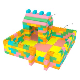 epp foam building blocks children's playground indoor toy castle super large brick wall fence naughty Castle