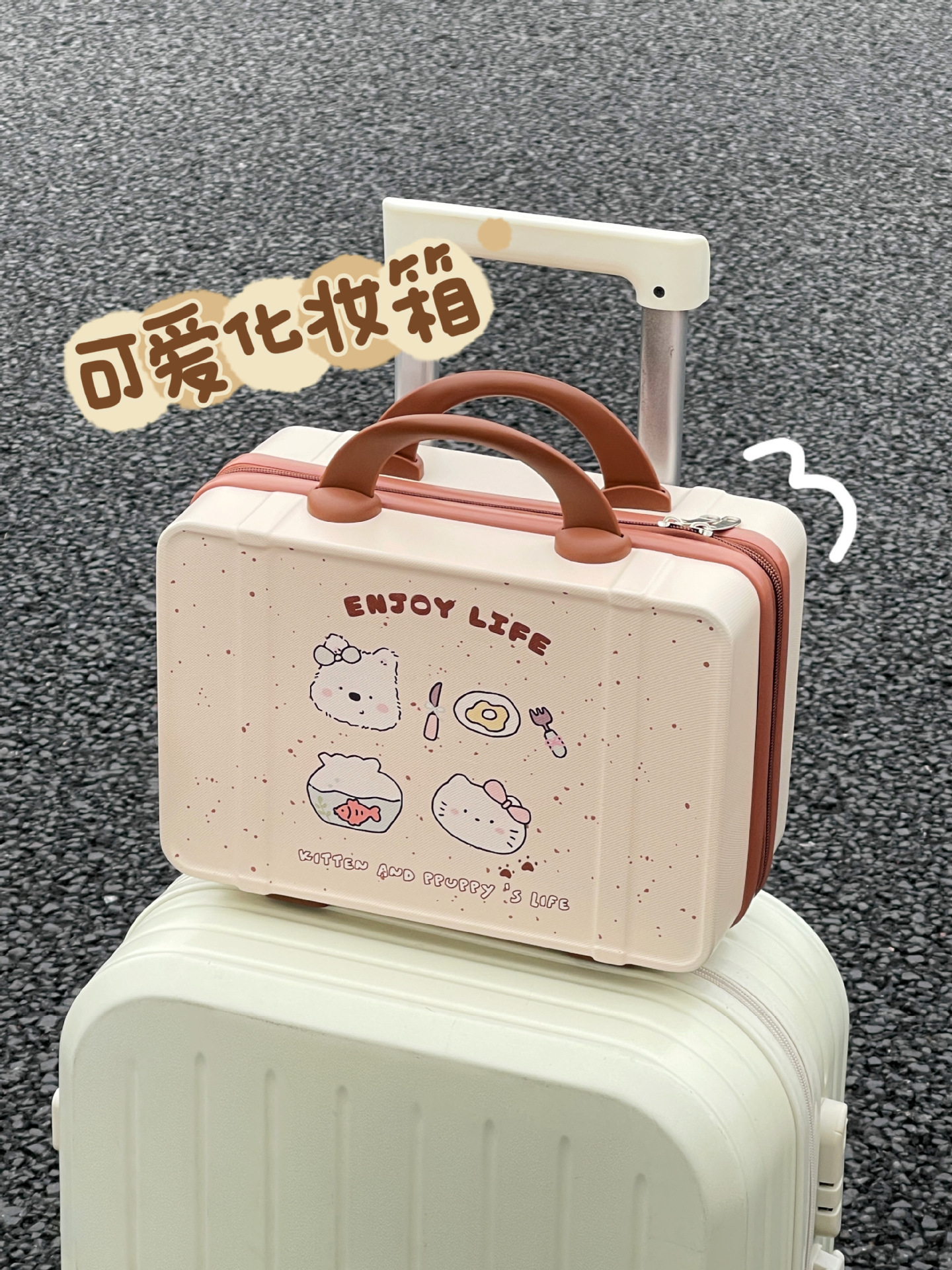 Bolsa de cosméticos, caja de cosméticos portátil para mujer de gran capacidad, maleta colgante, maleta impermeable, estuche de 14 pulgadas