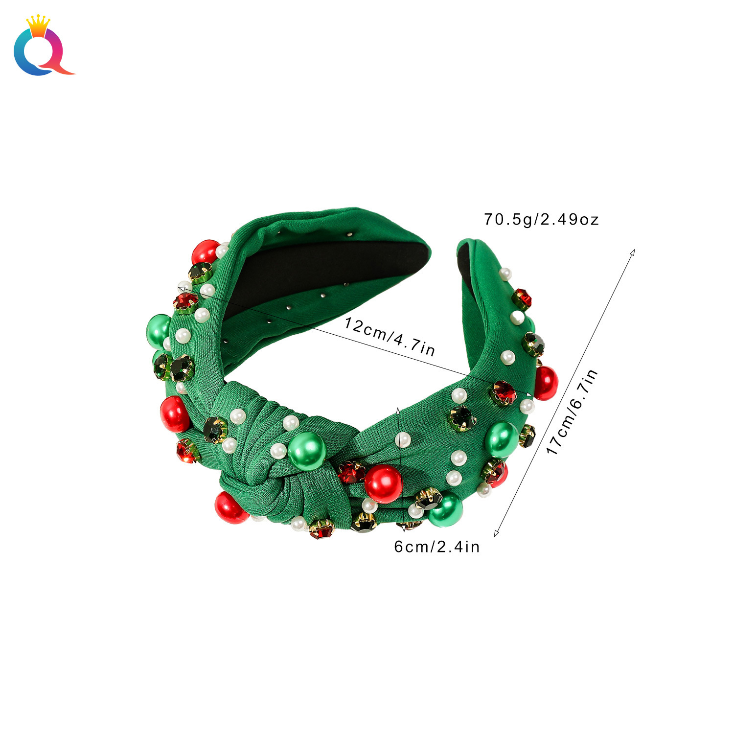 Weihnachts-haarreif Mit Strass Und Perlen Für Damen_voghion.com