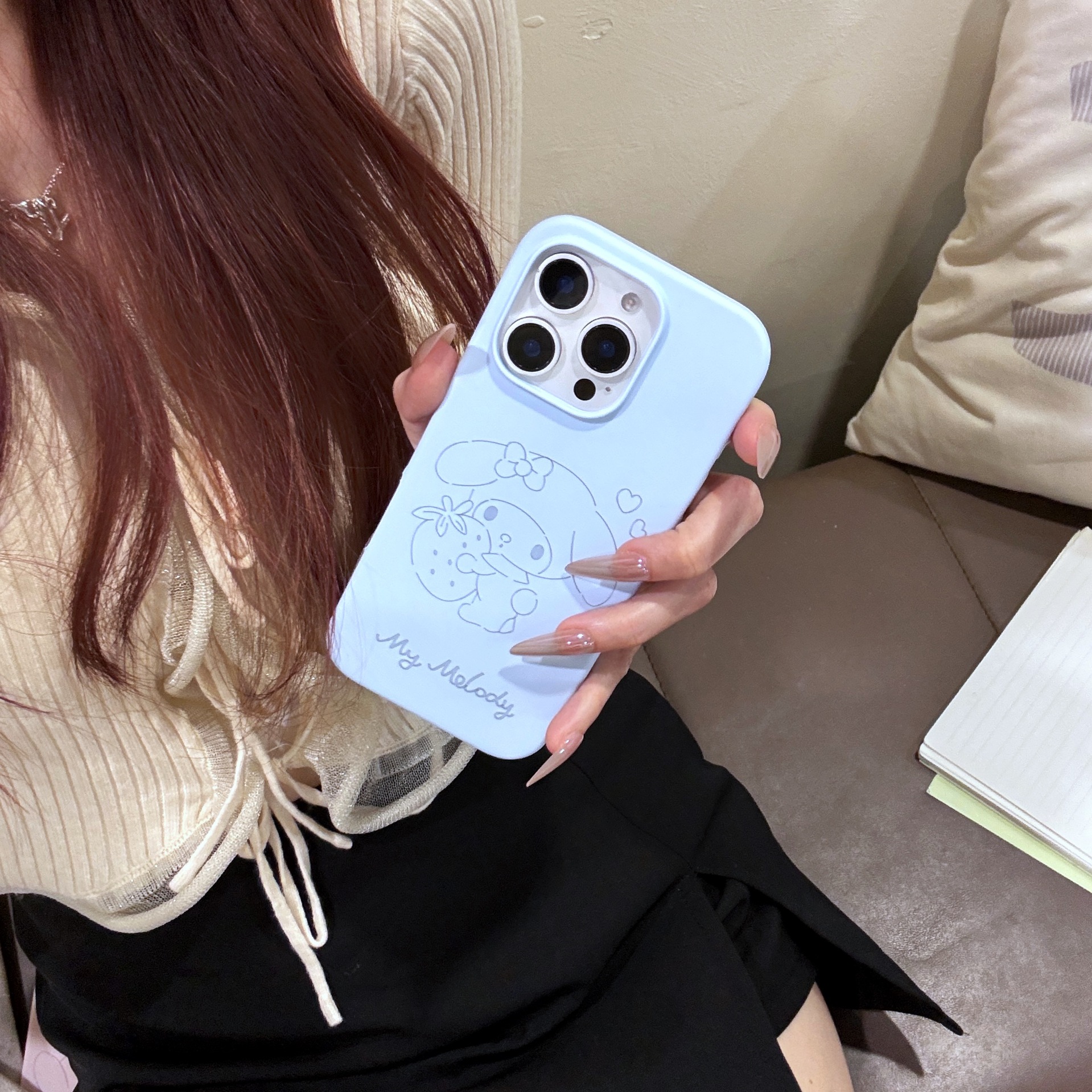 Funda de silicona anticaída con gráfico líquido Melody para Apple iPhone 17 Pro Max, funda de silicona anticaída para Apple 17