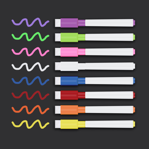 Magnetic highlighter water-soluble chalk liquid lamp board pen children's stationery white water chalk gel pen color pen