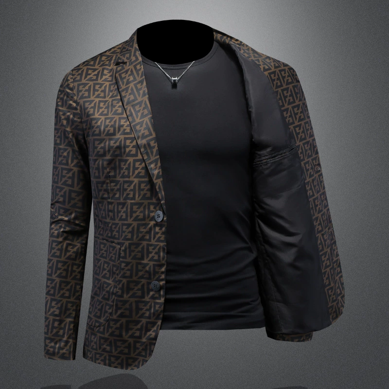Модный костюм для отдыха, куртка,Slim fit, плюс размер