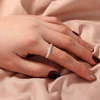 Golden accessory, white zirconium, adjustable copper ring, European style, micro incrustation, simple and elegant design