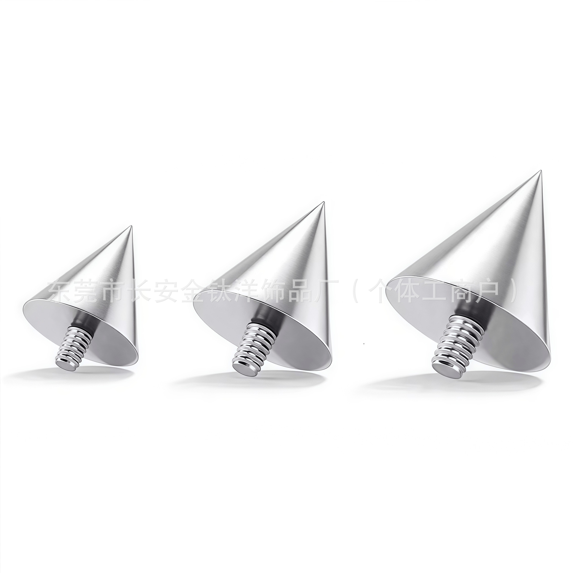 G23 Titanium Pointed Cone Devil Nail Lip Labret Stud Externally Threaded Body Piercing Jewelry detail image 8