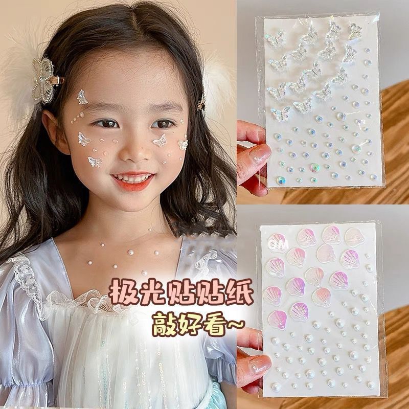 Stage Performance Face Decorations, Pearl Rhinestone Butterfly Stickers, Face Makeup Decorations, Self-Adhesive Glue-Free Stickers Stage Performance Face Decorations, Pearl Rhinestone Butterfly Stickers, Face Makeup Decorations, Self-Adhesive Glue-Free Stickers