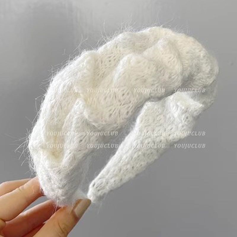 Retro cream white headband