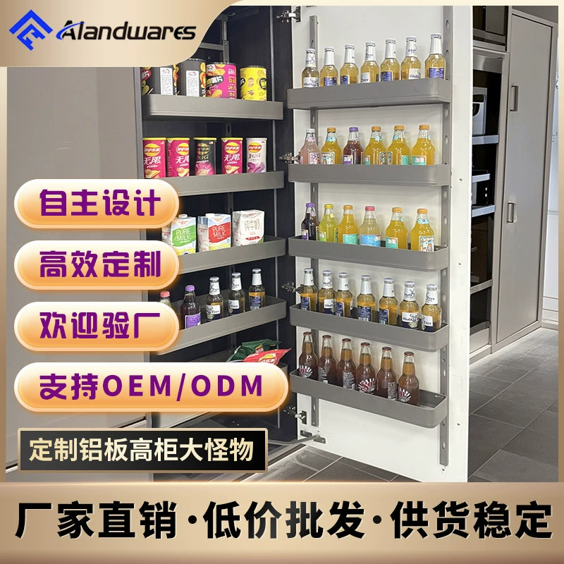 Высокая корзина для кухонного шкафа, большой многослойный стеллаж для хранения, высокая и глубокая корзина для приправ, корзина для закусок, выдвижная корзина для шкафа