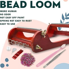 小型ビーズ編み機ビーズ編み器ビーズブレスレット米玉編みヘアピンビーズおもちゃBead Loom