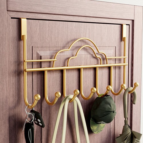 Hot products, door-back hooks, hole-free clothes, door-back shelves, storage arrangement, lengthened and bold wholesale