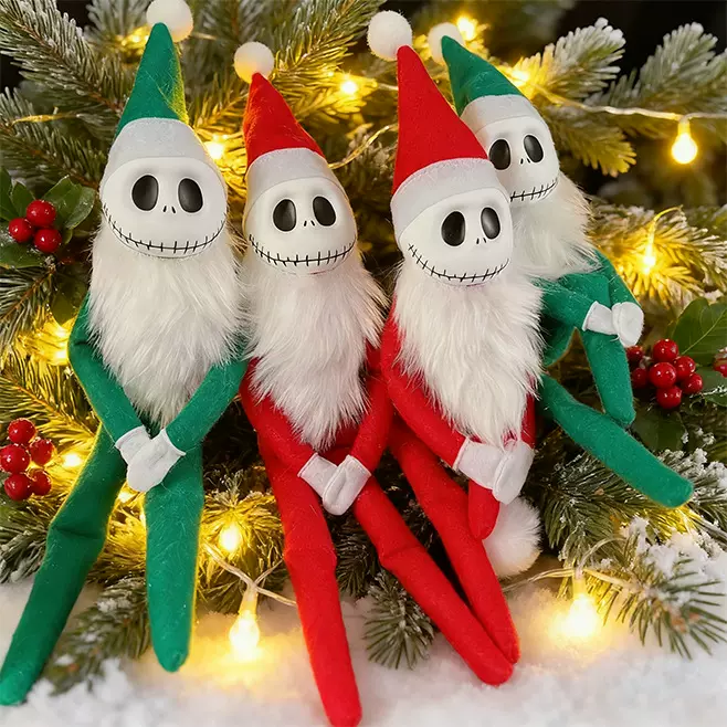 跨境热品北欧圣诞老人在侏儒公仔娃娃无脸摆件圣诞装饰现货批发