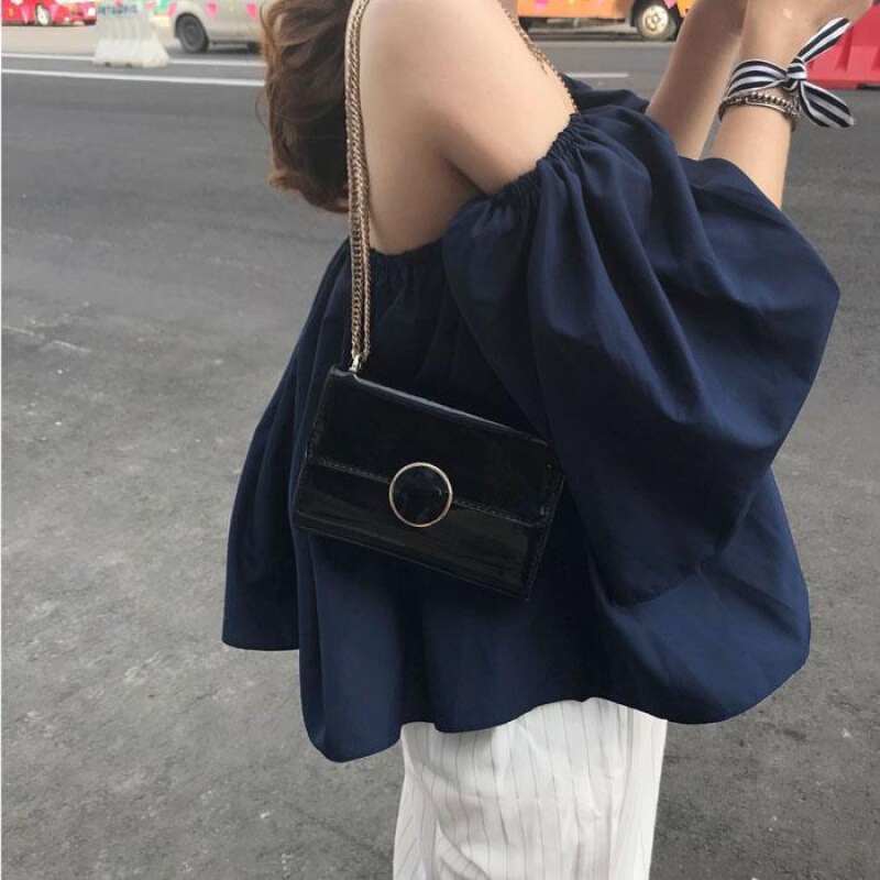 Holiday Collar Loose Meat Covering Shirt Style Han Feng Chic Ghost Horse Style Girl's Summer Fried Chicken Beautiful and Greasy