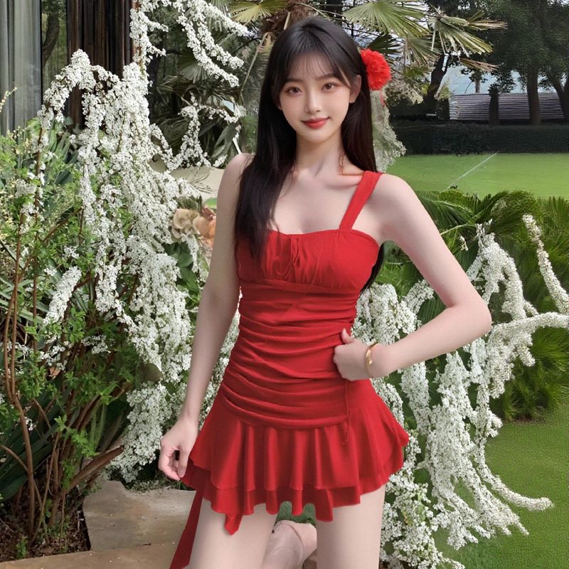 Traje de baño de alta calidad de verano para mujer, tirantes sexy de una pieza, vacaciones en la playa, puro deseo de cubrir la carne, traje de baño delgado para mujer al por mayor