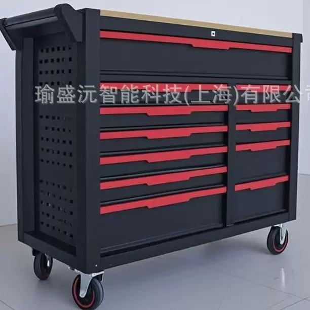 厂家定制重型多抽屉工具车橡木带自吸滑轨工具柜车铣机床工具车