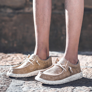 Cross-Border British Style Casual Canvas Shoes for Men, Comfortable, Lightweight and Suitable for Feet, Old Beijing Cloth Shoes, Ready for Sale