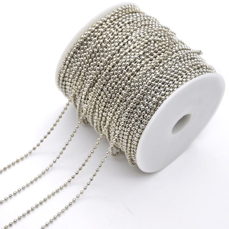 Multi-size iron bead chain wave bead chain tag chain key chain metal packaging chain ball chain DIY jewelry accessories
