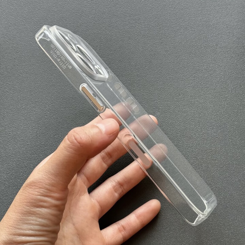 Metal Button Transparent Bayer Shell All-Inclusive Suitable for Iphone16Promax Apple 16 Mobile Phone Case Light and Thin Heat Dissipation