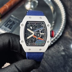 リチャードカーボンファイバーバレル型機械式腕時計メンズハイエンド腕時計中空スポーツ RM67 越境貿易卸売