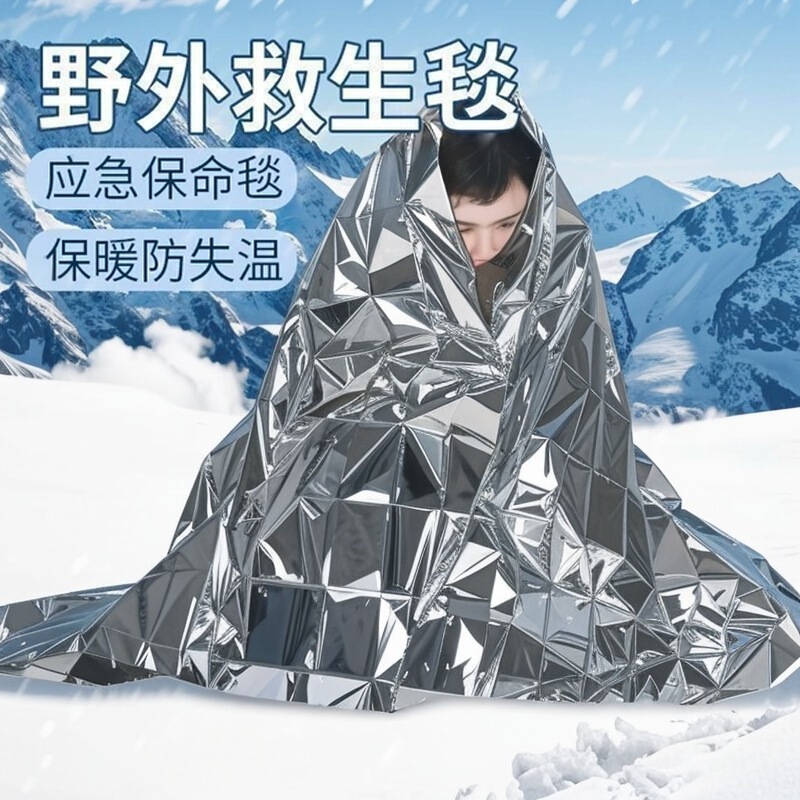 Camping Blanket, Earthquake-Proof Blanket, Thermal Blanket, Portable Silver Outdoor Camping Blanket, Raincoat Camping Blanket, Earthquake-Proof Blanket, Thermal Blanket, Portable Silver Outdoor Camping Blanket, Raincoat