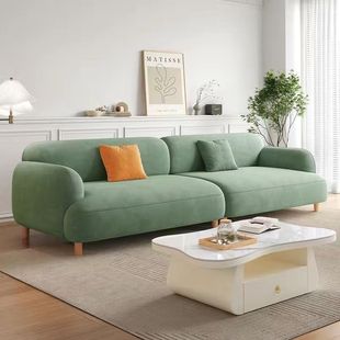 Simple Light Luxury Small Apartment Rental House Apartment Living Room Small Sofa Bedroom Women's Clothing Store Fabric Sofa Internet Celebrity Sofa