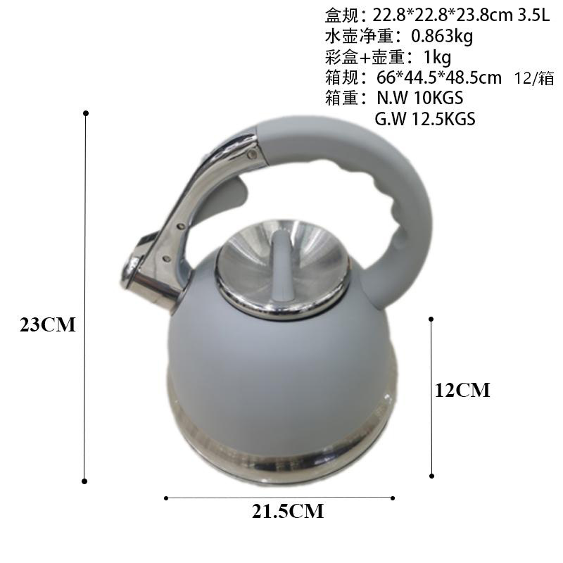 Hervidor con Silbato de Acero Inoxidable 201, Apto para Estufa de Gas e Inducción