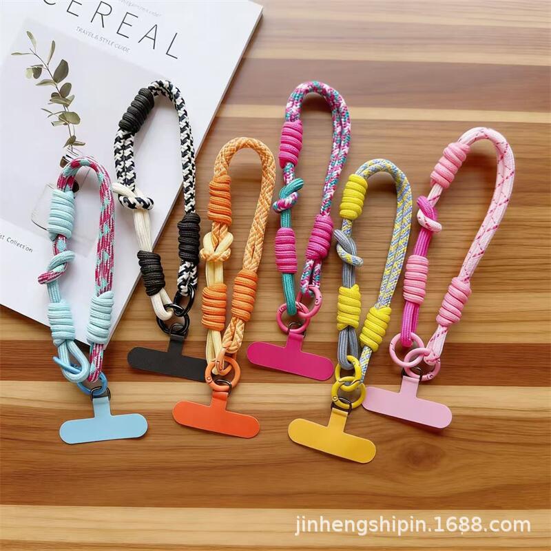 Dopamine Short Detachable Phone Lanyard Wrist Strap with Colorful Pads, Seven-Color Anti-Loss Cartoon Cute Phone Strap Dopamine Short Detachable Phone Lanyard Wrist Strap with Colorful Pads, Seven-Color Anti-Loss Cartoon Cute Phone Strap