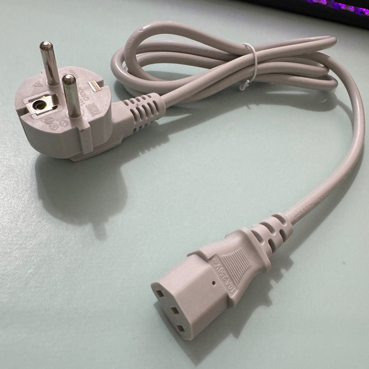 TUV欧盟电源线 欧规电源线 欧标三插电源线 H05VV-F欧规带品字插