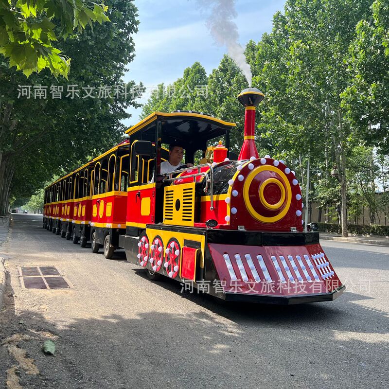 Trackless Sightseeing Trains, Children's Amusement Equipment, Electric and Fuel-Powered Trains for Tourist Attractions, Available for Export Trackless Sightseeing Trains, Children's Amusement Equipment, Electric and Fuel-Powered Trains for Tourist Attractions, Available for Export