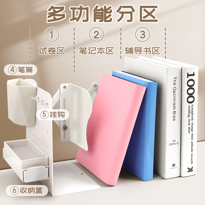 Estante de pie de libro Estante de pie Estante de escritorio Estante de pie Estante de pie Estante de estante retráctil Estante de almacenamiento de escritorio Estante de pie de libro retráctil