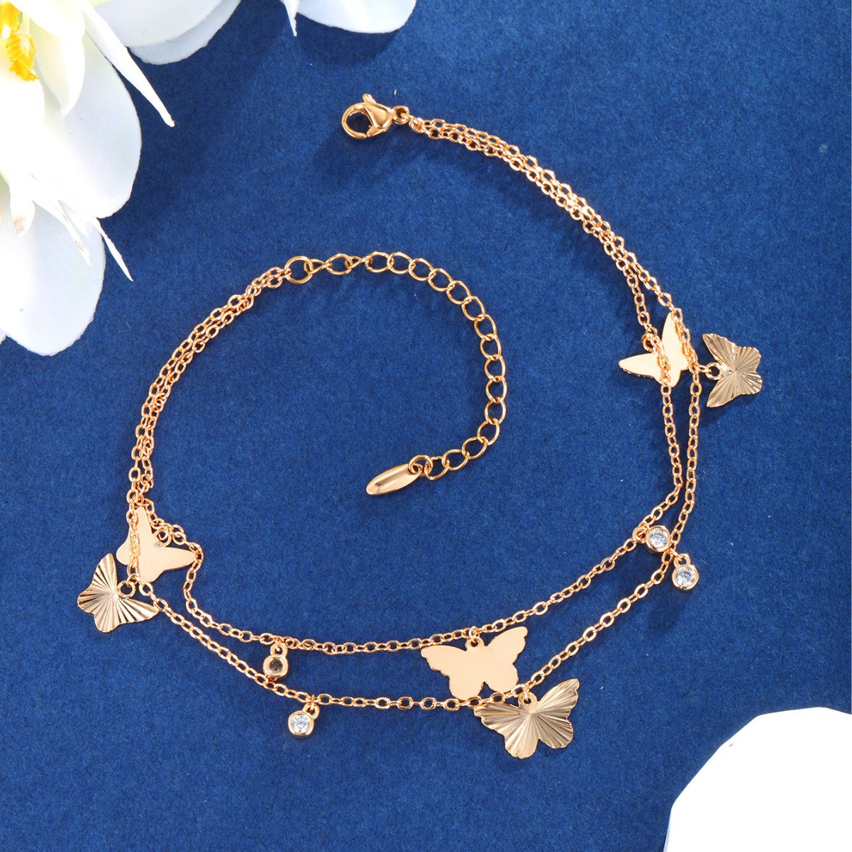 Xuping joyería nueva moda damas de verano mariposa pinggan colgante tobillar mujer Europa y América transfronteriza arena pie de viento