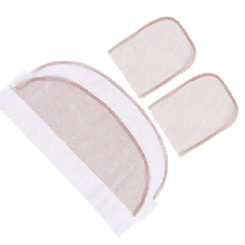 Hand Hook Wig Mesh Wig Mesh Bottom Lace Mesh Material Hand-Woven Hair Block Mesh Bottom 4*4 Fully Hand-Woven Hair Block Hair Net